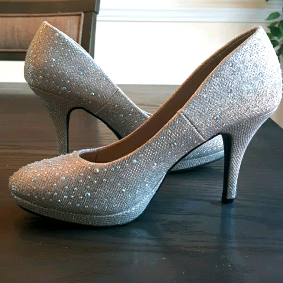 Silver Rhinestone Heels - Picture 8 of 11